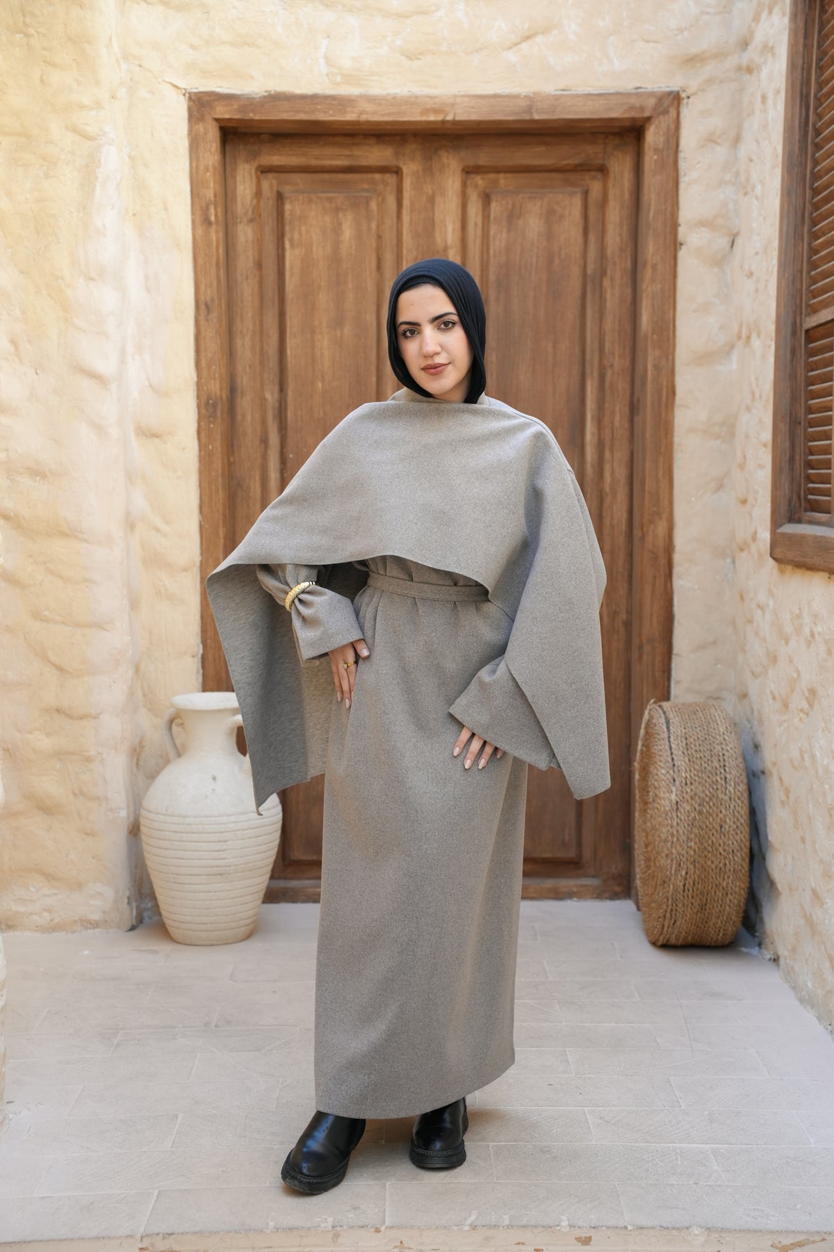 Cozy Cape Dress - Gresh